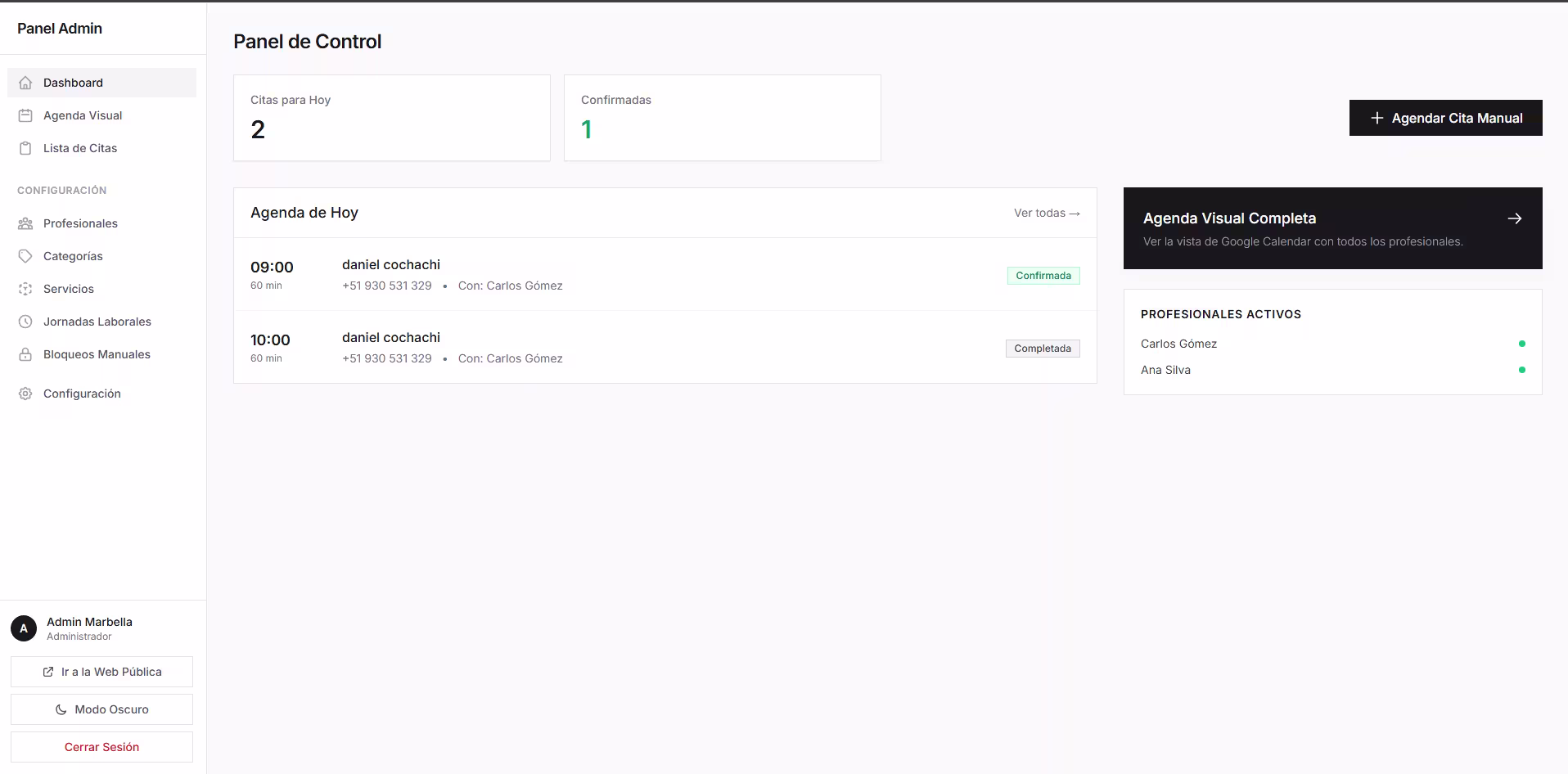 App Screenshot Izquierda